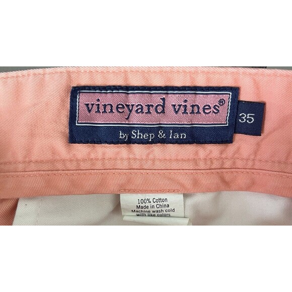 Vineyard‎ Vines Men’s Chino Club Shorts Coral Size 35 - Picture 3 of 4